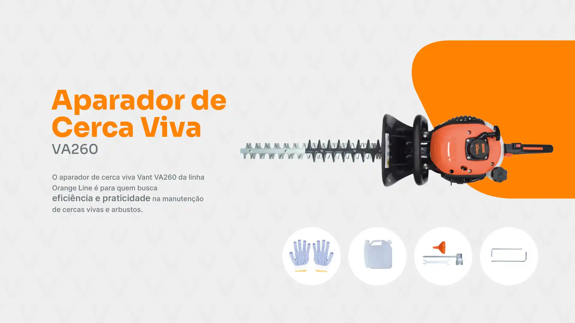 Arte apresentando o aparador de cerca viva Vant Orange Lina